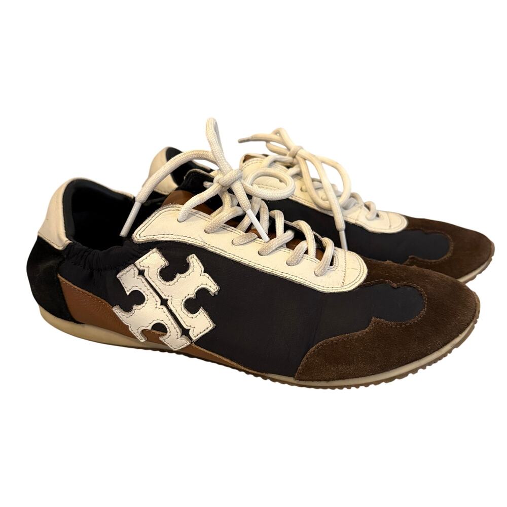Tory Burch Women's Suede Retro Low Top Sneakers Size 8